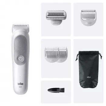 Braun Series 5 ķermeņa matu griezējs/skūšanās aparāts, gaiši pelēks
