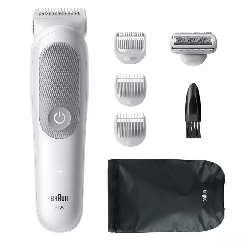 Braun Series 5 ķermeņa matu griezējs/skūšanās aparāts, gaiši pelēks