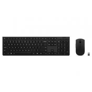 Lenovo 4X31R64357 Bezvadu tastatūras un peles komplekts ar uzlādi, Nordic izkārtojums, Pelēks