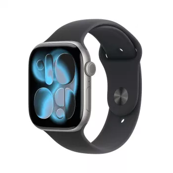 Viedpulkstenis Apple Watch Series 11 GPS 46mm Space Grey Aluminium Black Sport Band M/L