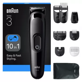 Braun AIO3560 matu griezējs/bārdas trimmeris, melns, 14, NiMH
