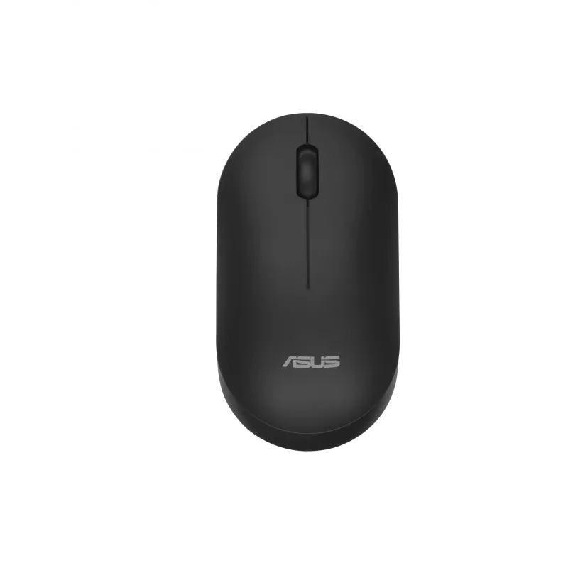 Bezvadu tastatūras un peles komplekts ASUS CW100 — US izkārtojums, melns, pilna izmēra QWERTY tastatūra, 1600 DPI pele