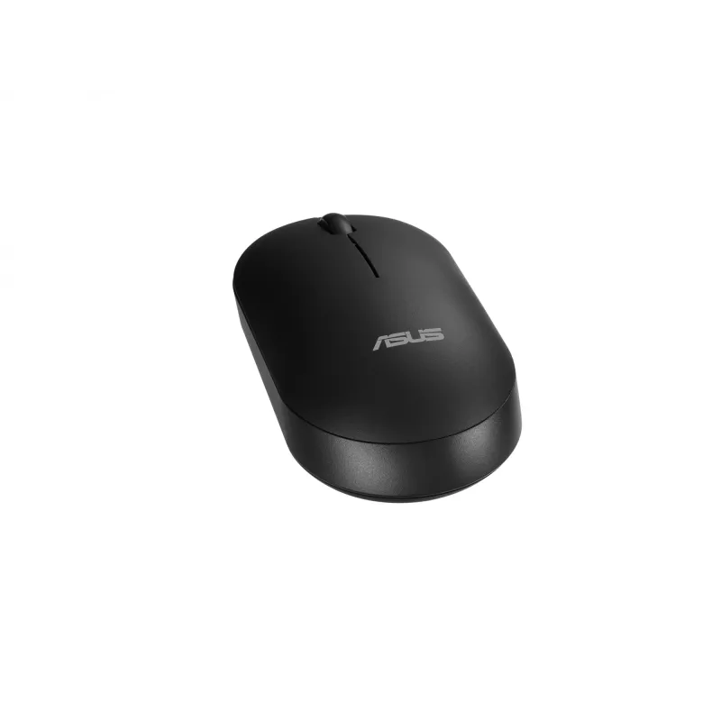 Bezvadu tastatūras un peles komplekts ASUS CW100 — US izkārtojums, melns, pilna izmēra QWERTY tastatūra, 1600 DPI pele