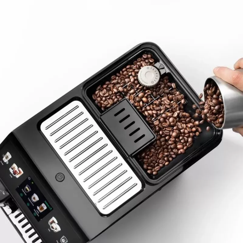 Kafijas automāts De’Longhi Eletta Explore — pilnībā automātisks, 1,8 L ūdens tvertne, 300 g pupiņu tvertne, 19 bāri, TFT skārienekrāns