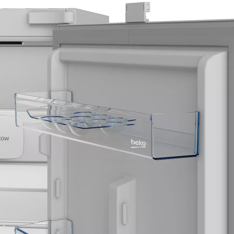 Iebūvējamais ledusskapis-saldētājs BEKO B3BCNA294HS — 270 L, LED displejs, E klase, balts