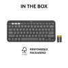 Logitech Pebble Keys 2 K380s bezvadu tastatūra RF Bluetooth QWERTY US International Graphite