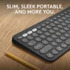 Logitech Pebble Keys 2 K380s bezvadu tastatūra RF Bluetooth QWERTY US International Graphite