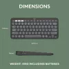 Logitech Pebble Keys 2 K380s bezvadu tastatūra RF Bluetooth QWERTY US International Graphite