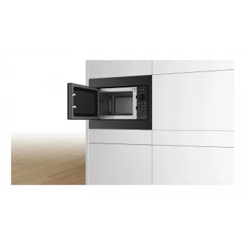 Bosch Serie 2 BFL523MB4 Iebūvējamā mikroviļņu krāsns, melna, 20 L, 800 W