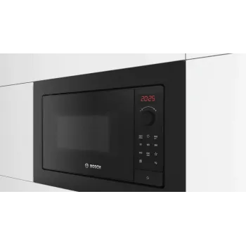 Iebūvējamā solo mikroviļņu krāsns Bosch Serie 2 BFL623MB4 20 L 800 W LED displejs Melna ar grozāmo regulatoru