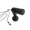 Vadu datora mikrofons GENESIS Radium 350D — USB Type-A/Type-C, -48 dB jutība, 16–14000 Hz, 2.5 m kabelis, melns