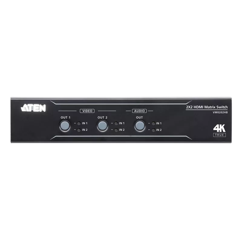 ATEN VM0202HB 2 x 2 True 4K HDMI Matricas Slēdzis ar Audio Dekodētāju