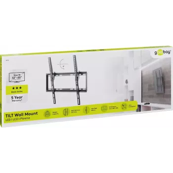 Goobay TV stiprinājums 55 collas Melns 35 kg VESA 200x200 līdz 400x400