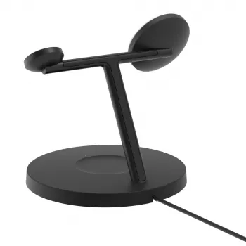 BELKIN BoostCharge Pro 3-in-1 bezvadu lādētājs ar Qi2 15W - Melns