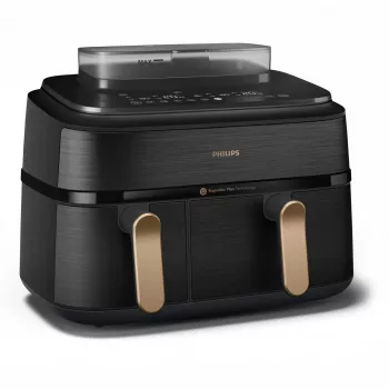 Philips 5000 sērijas NA552/00 karstā gaisa fritieris, 9 L, 2750 W, melns, zelts
