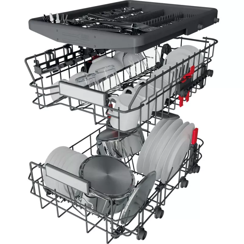 Whirlpool WSBO 3O34 PF X Pusiebūvējamā trauku mazgājamā mašīna 10 komplektiem