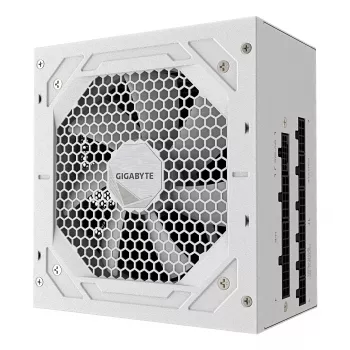 Barošanas bloks GIGABYTE UD750GM PG5 V2 750W ATX 3.1, 80 PLUS Gold, pilnībā modulārs, 8 SATA, 4x (6+2) PCIe, 2x EPS, balts