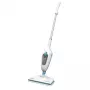 Black & Decker FSMH13E5-QS 5 vienā tvaika mops, 1300 W, ar elektrības vadu, 0,38 l ūdens tvertne, balts/zils