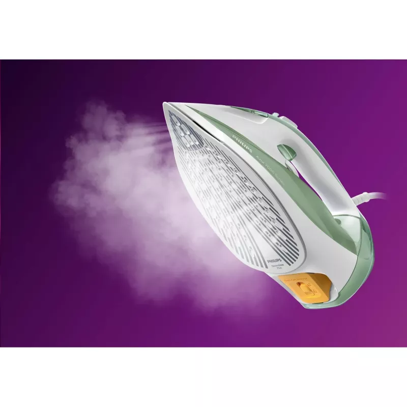 Philips 7000 sērijas DST7012/70 gludeklis ar tvaiku, SteamGlide Plus zole, 2600 W, zaļš, pelēks