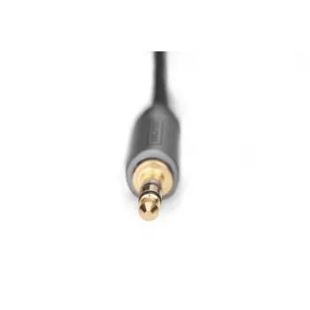 Audio adaptera kabelis Digitus DB-510330-010-S 3.5 mm uz RCA 1m Melns