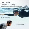 Austiņas Shokz OpenSwim Pro — atvērtā tipa kaulu vadības bezvadu austiņas, IP68 ūdensizturīgas, Bluetooth 5.4, 32 GB, 9 h atskaņošana, pelēka