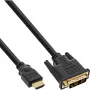 InLine HDMI uz DVI kabelis vīriešu / 18+1 vīriešu apzeltīts 3m