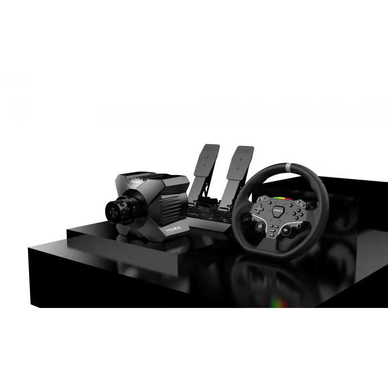 Moza Racing R3 stūre un pedāļi PC, Stūre + pedāļi, PC, D-pad, Izvēlnes poga, Režīma poga, Pauze/Set poga, Sākuma poga, Digitāls, Bezgalīgs, Tiešā piedziņa