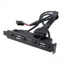 Iekšējais adaptera kabelis Akasa AK-CBUB53-40BK USB 3.1 Gen 1 Dual USB 2.0 Type-A