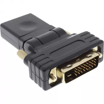 InLine HDMI uz DVI adapteris HDMI sieviete / DVI vīrietis elastīgs apzeltīts 4K2K