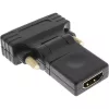 InLine HDMI uz DVI adapteris HDMI sieviete / DVI vīrietis elastīgs apzeltīts 4K2K