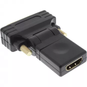 InLine HDMI uz DVI adapteris HDMI sieviete / DVI vīrietis elastīgs apzeltīts 4K2K