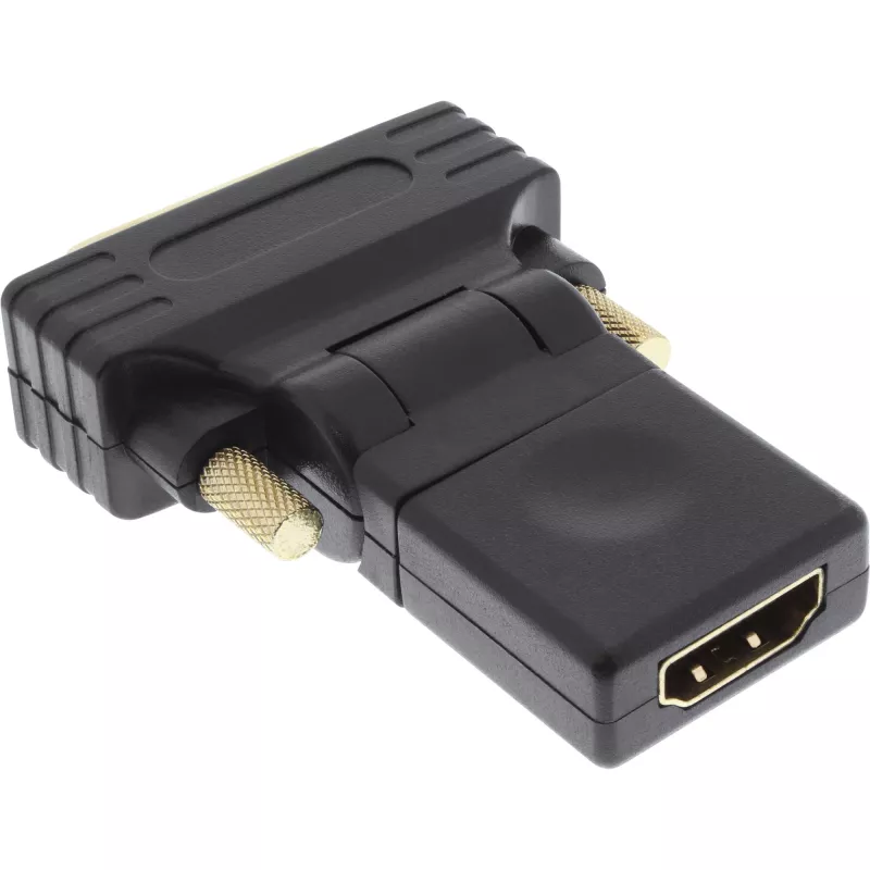 InLine HDMI uz DVI adapteris HDMI sieviete / DVI vīrietis elastīgs apzeltīts 4K2K