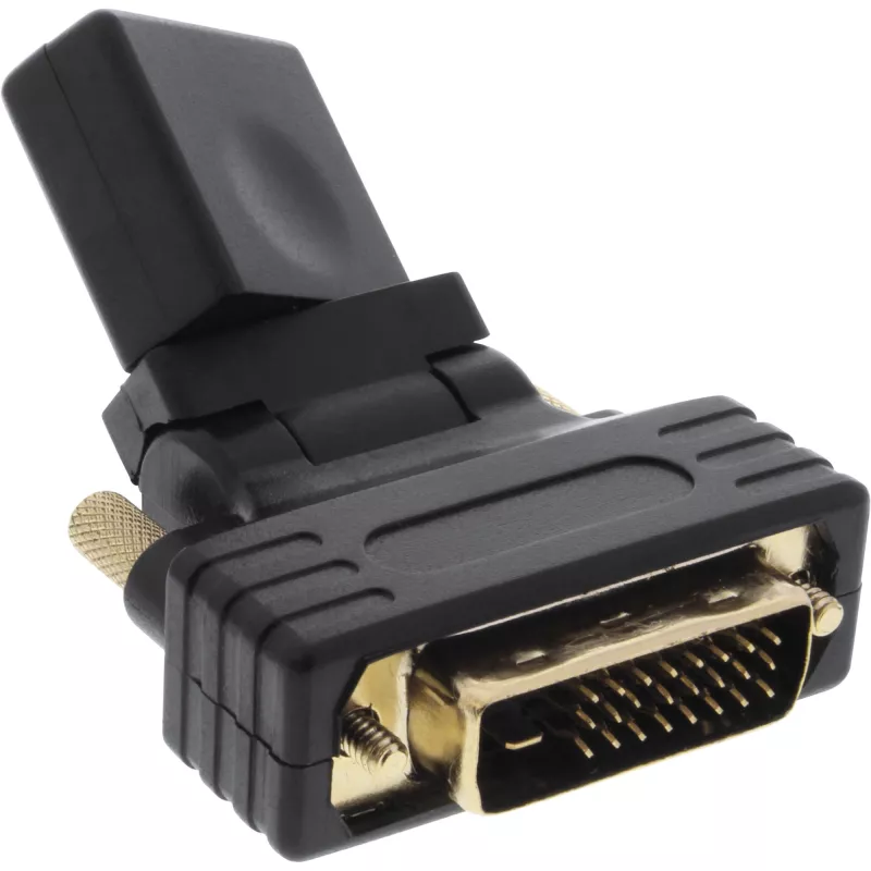 InLine HDMI uz DVI adapteris HDMI sieviete / DVI vīrietis elastīgs apzeltīts 4K2K