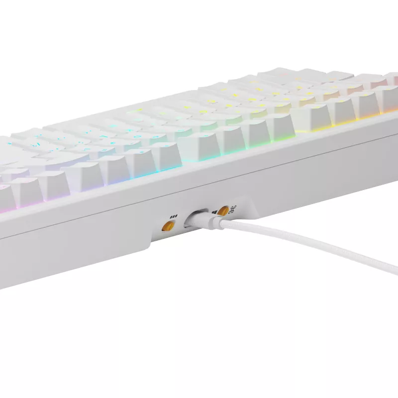 Mehāniskā pilnizmēra (100%) vadu tastatūra GLORIOUS GMMK 3 HE — balta, USB, QWERTY, RGB
