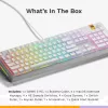 Mehāniskā pilnizmēra (100%) vadu tastatūra GLORIOUS GMMK 3 HE — balta, USB, QWERTY, RGB