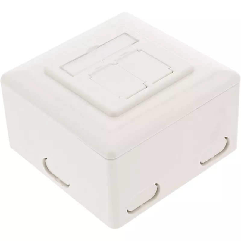 InLine Cat.6 sienas kontaktligzdu kārba 2x RJ45 horizontāli – virsmas vai iegremdētai montāžai