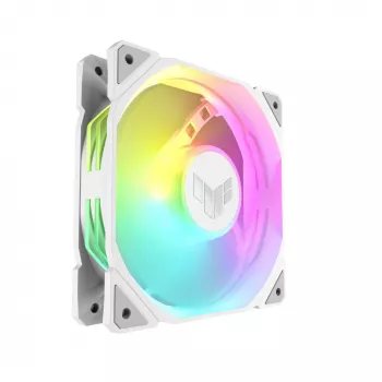 ASUS TUF GAMING TR120 ARGB REVERSE 3IN1 balts datora korpusa ventilators 12 cm