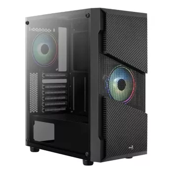 Aerocool Menace Saturn RGB Midi Tower Melns