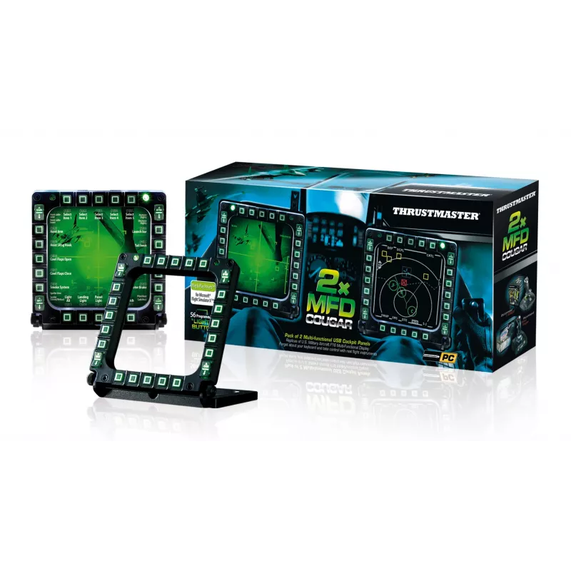 Thrustmaster MFD Cougar Pack Black – divu paneļu komplekts lidotājiem