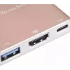 USB-C uz HDMI video adapteris SILVERSTONE EP08 (USB‑C 3.1, HDMI) Rozā