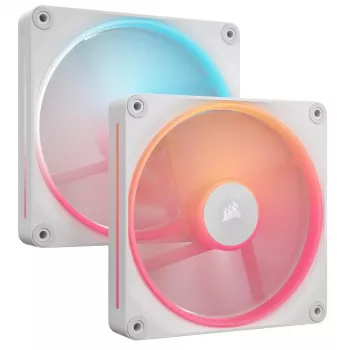CORSAIR iCUE LINK LX140-R RGB 140 mm reversā ventilatora startera komplekts - balts