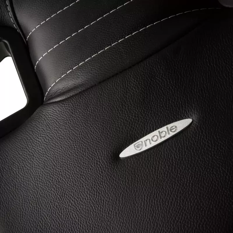 Spēļu krēsls noblechairs EPIC — polsterēts sēdeklis, maks. slodze 120 kg, augstums 131–141 cm, sēdekļa platums 56 cm, riteņi