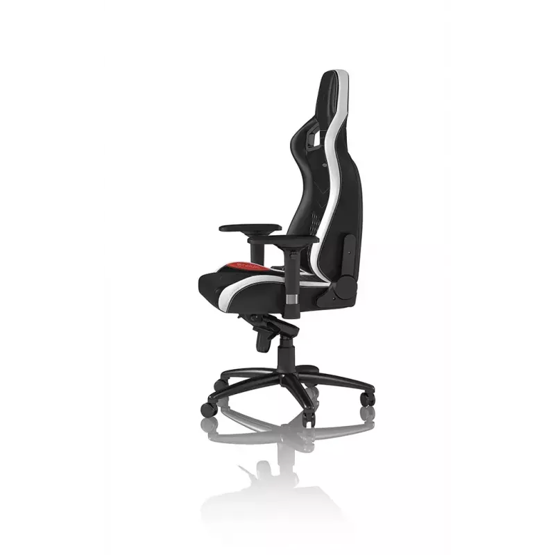Spēļu krēsls noblechairs EPIC — polsterēts sēdeklis, maks. slodze 120 kg, augstums 131–141 cm, sēdekļa platums 56 cm, riteņi