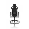 Spēļu krēsls noblechairs EPIC — polsterēts sēdeklis, maks. slodze 120 kg, augstums 131–141 cm, sēdekļa platums 56 cm, riteņi