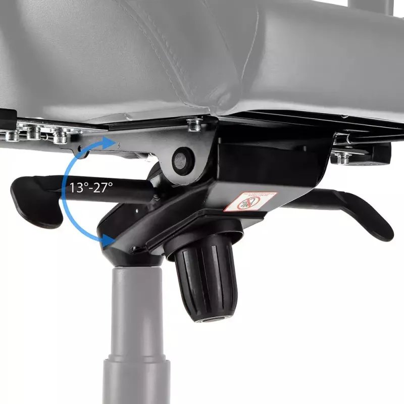 Spēļu krēsls noblechairs EPIC — polsterēts sēdeklis, maks. slodze 120 kg, augstums 131–141 cm, sēdekļa platums 56 cm, riteņi