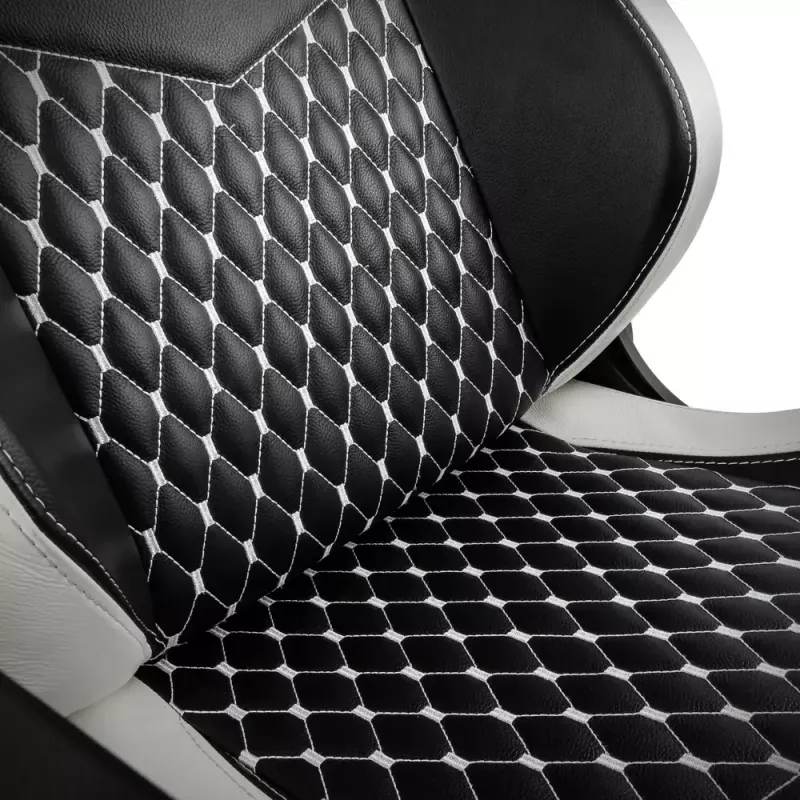 Spēļu krēsls noblechairs EPIC — polsterēts sēdeklis, maks. slodze 120 kg, augstums 131–141 cm, sēdekļa platums 56 cm, riteņi