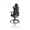 Spēļu krēsls noblechairs EPIC — polsterēts sēdeklis, maks. slodze 120 kg, augstums 131–141 cm, sēdekļa platums 56 cm, riteņi