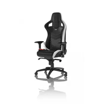 Spēļu krēsls noblechairs EPIC — polsterēts sēdeklis, maks. slodze 120 kg, augstums 131–141 cm, sēdekļa platums 56 cm, riteņi