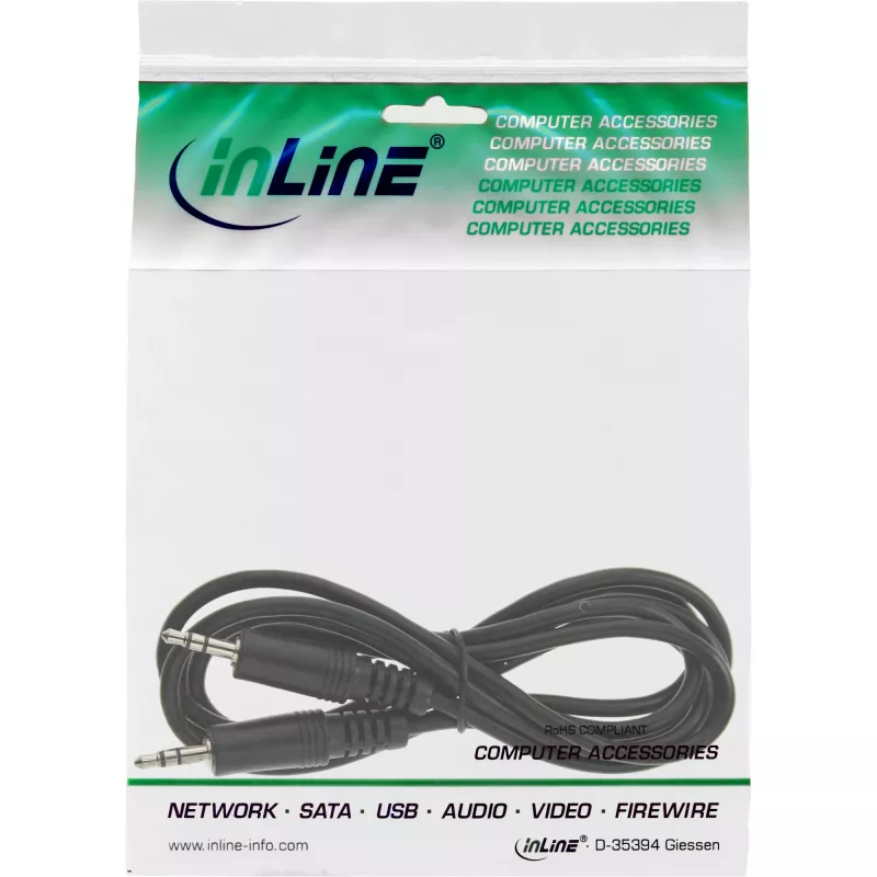 InLine Audio kabelis 3.5mm stereo vīriešu/vīriešu 5m