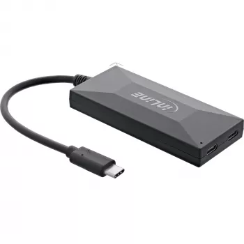 InLine USB 3.2 Gen.1 Hub, USB-C uz 2 portiem USB-C un 3 portiem USB-A, ar barošanas bloku